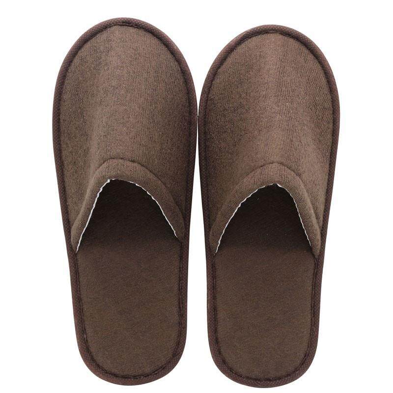 【WEJA】1pair Unisex Slippers Hotel Travel Spa Portable Slippers Disposable Home Guest Indoor Cotton Fabric Slipper. 