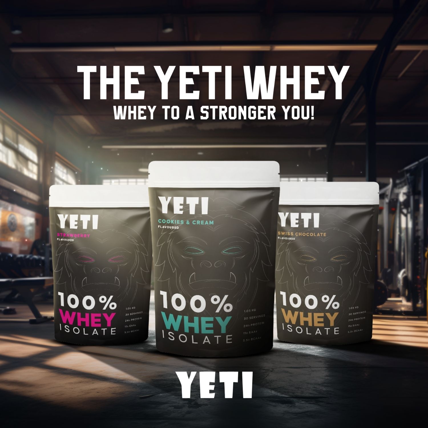 Yeti Whey Protein - Chocolate 420g. 