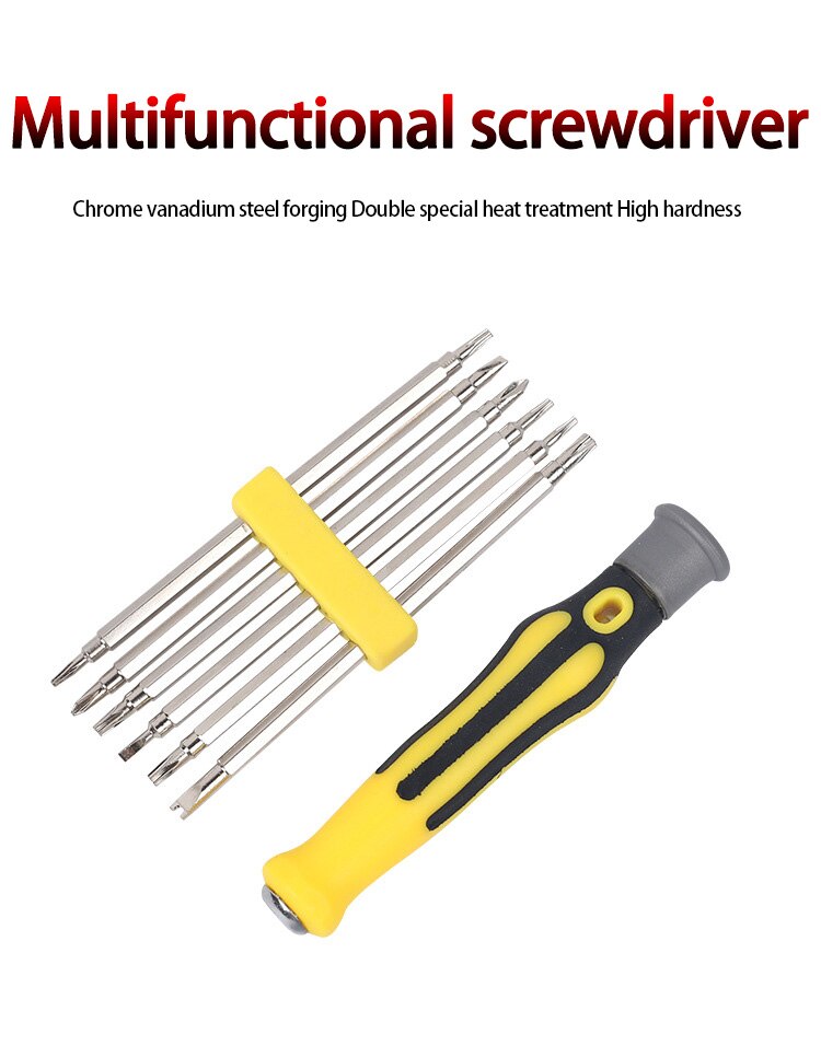 Iron spider Multi Purpose Professional 6 in 1 Screwdriver set HRC 51-54. 