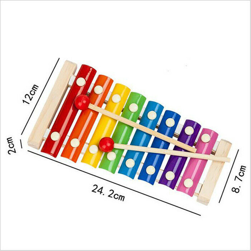 Wooden Xylophone Musical Toy with 8 Notes for Kids. 