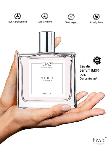 EM5™ Nero Unisex Perfume Spray for Men & Women | Spicy Rose Woody | EDP Strong & Long Lasting Fragrance | Luxury Gift for Men/Women (FROM INDIA)SAB. 