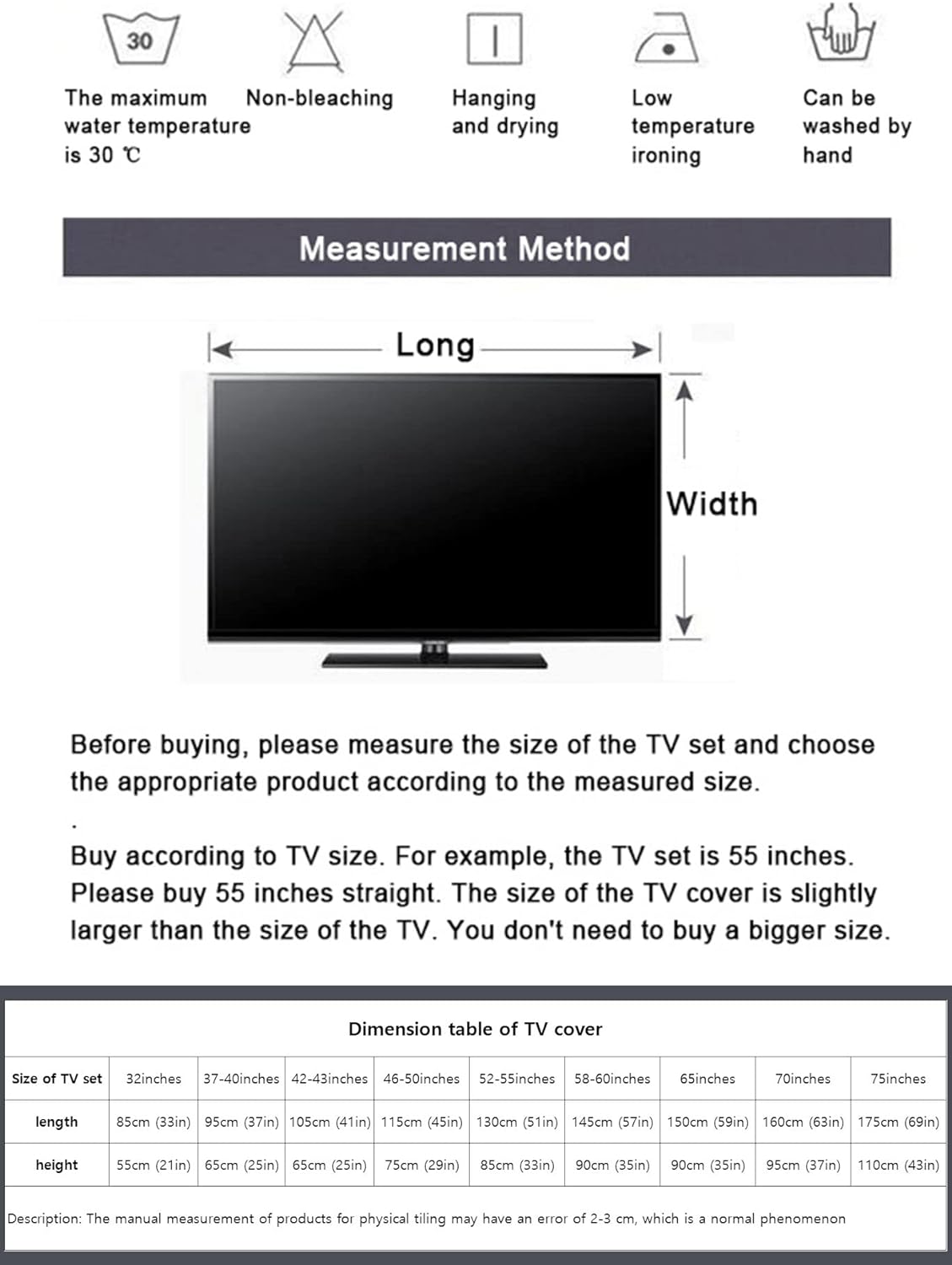 Indoor TV Cover White, Dust and Decorative TV Covers Lace, Flat Screen Protector, Exquisite Living Room Decorations, LCD TV Cover Cover towel  37-40 inches,50-55 Inches. 