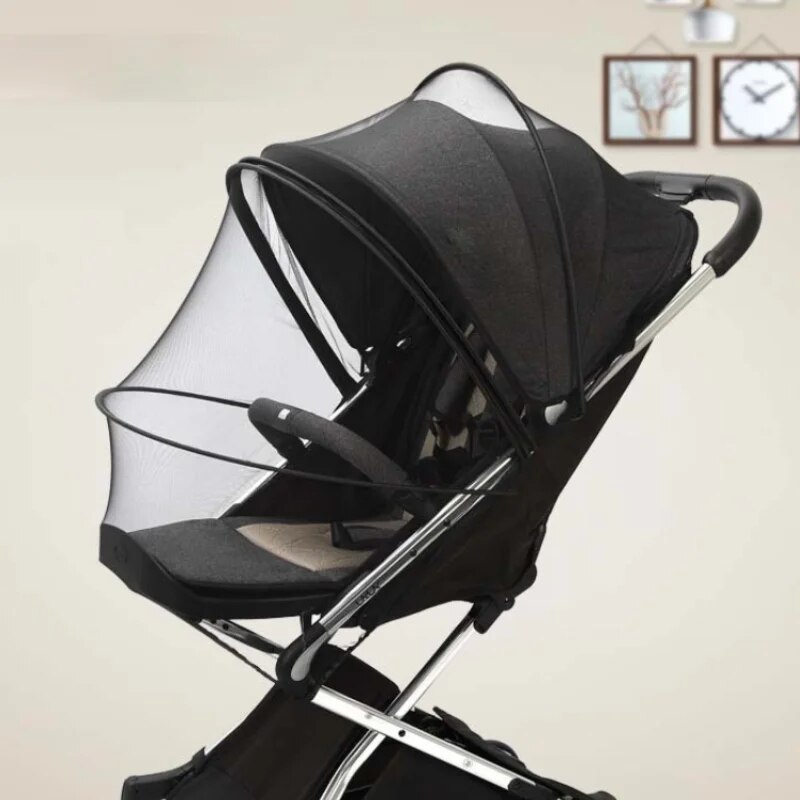 【hot】 Fly Protection Zipper Type Net Accessories Children's Crib Summer Mesh Carriage Full Cover Mosquito Net Baby Stroller Trolley. 