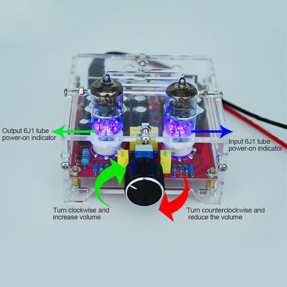 Hifi Fever 6J1 Tube Preamp Amplifier Board Dual Channel Class a Volume Control Adjustment Tone Preamplifier. 