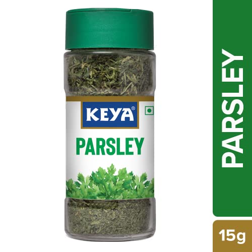 Keya Dried Parsley Leaves | 100% Natural | No Additives | Curries, Sauces, Pastas|15gm (FROM INDIA) JEZ. 