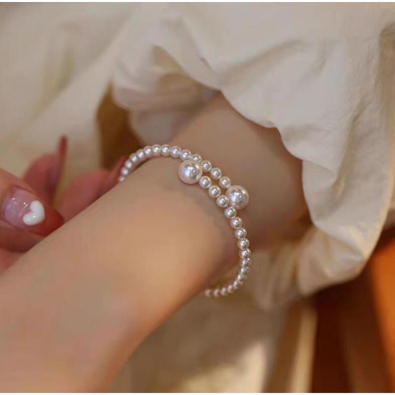 New 2025 Elegant Pearl Bracelets Open Bangle Girls Fashion Jewelry Accessories Gifts Korean Ins. 