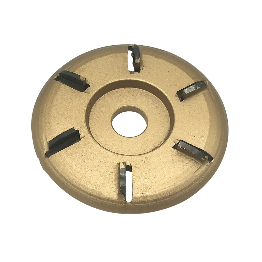 KOGEEK 6-Teeth Power Wood Carving Disc Tool Milling Cutter Woodworking Turbo Tea Tray Digging for 16mm Aperture Angle Grinder Gold Flat. 