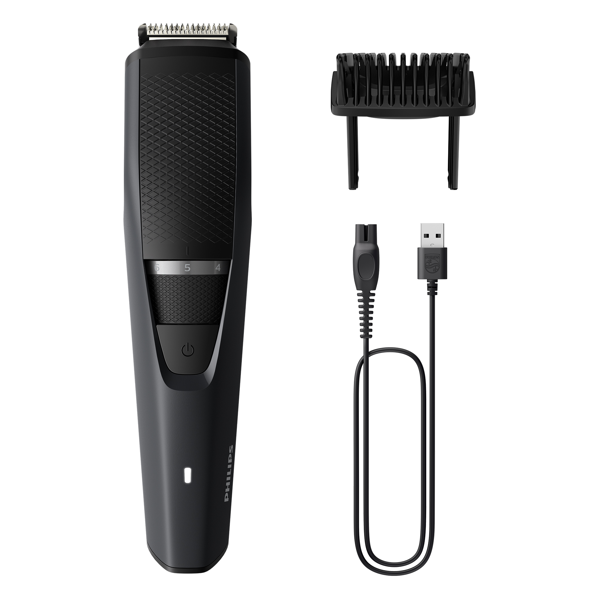 Philips Rechargeable Cordless Dry Trimmer for Beard and Body with 10 Length Settings for Men | 60mins Runtime | Stainless Steel Blade | 2 Year Warranty | BT3302/15