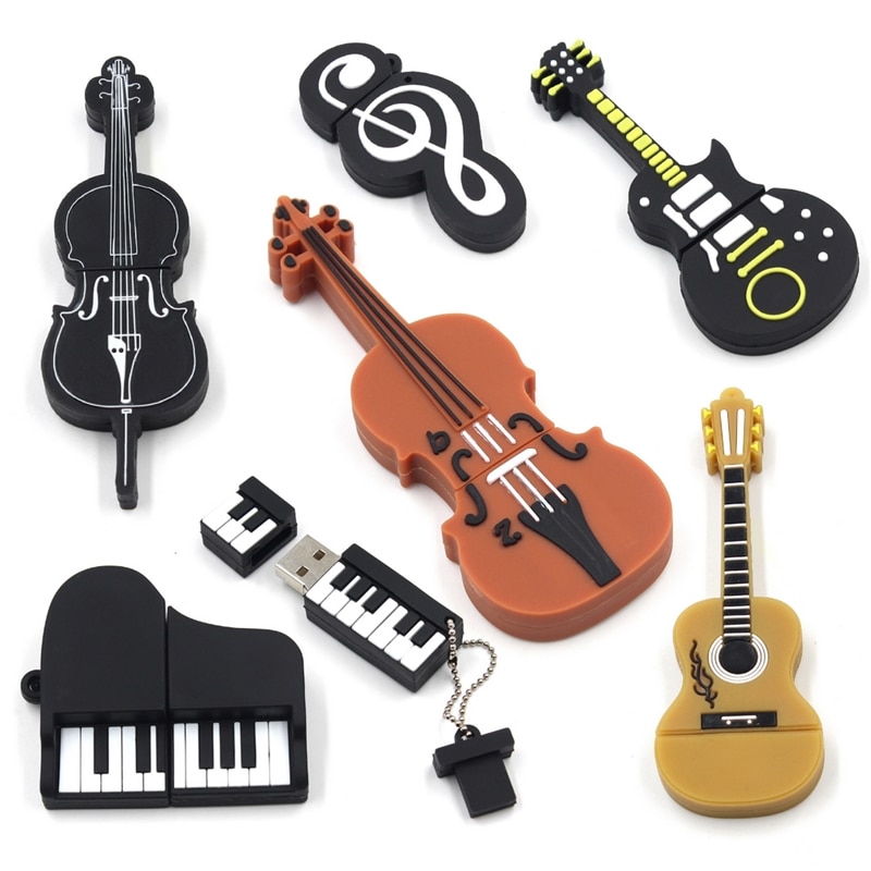 【128GB E】 Fast pen drive musical instrument keyboard accordion guitar violin flash drive 16G 32g 64g 128G. 