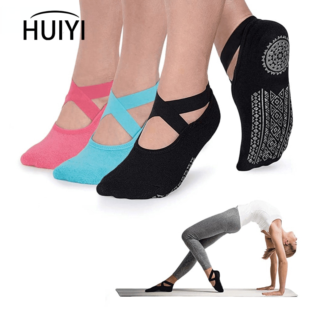 thumbnail image 2 of 1 Pairs Yoga Socks For Women Non-Slip Grips & Straps, Ideal For Pilates Pure Barre Ballet Dance Barefoot Workout 220ce305 01ee 4938 82b9 Cafb71c533f8.07d19e7c239627e2ce77c2383be816c4 2 of 14