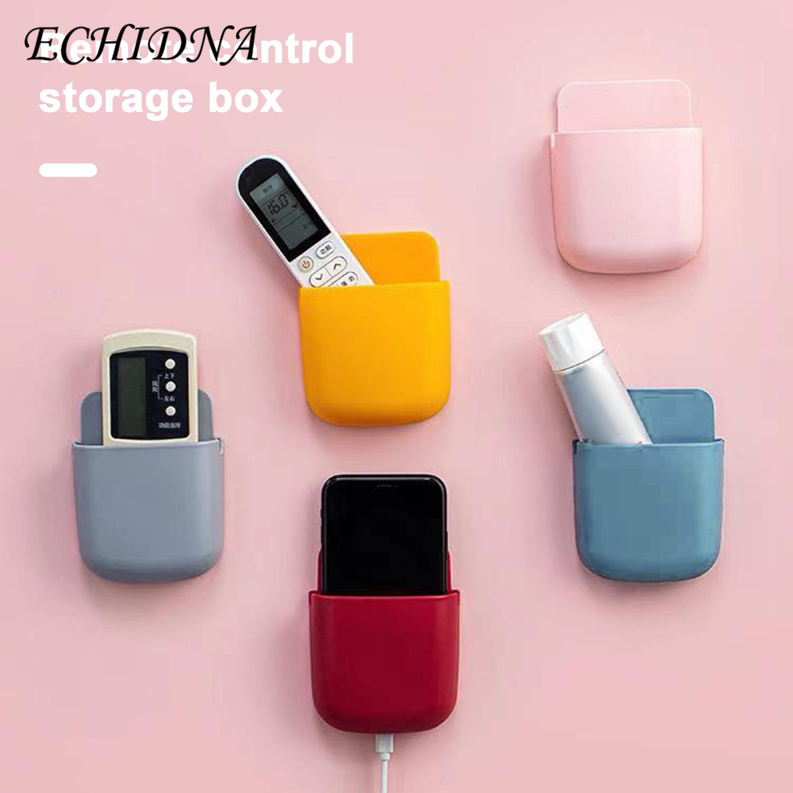 Non-drill Remote Holder 2pcs Remote Control Holder Wall Mount No Drill Tv Air Conditioner Storage Box Organizer