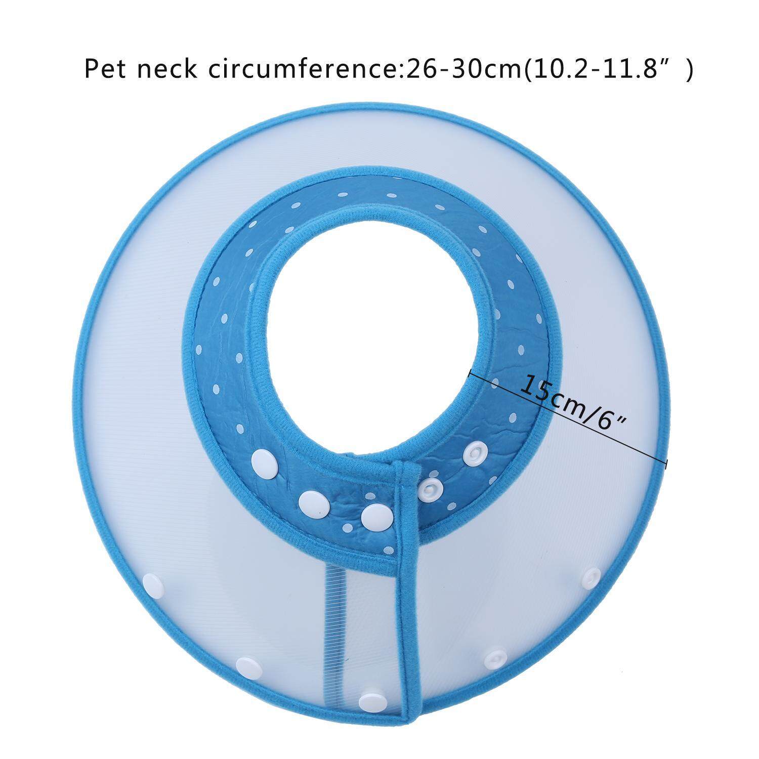 Dog Anti Bite Collar Lick Proof Wound-Recovery Soft Translucent Ruff Funnel Cover For Small Dog And Cat - L. 