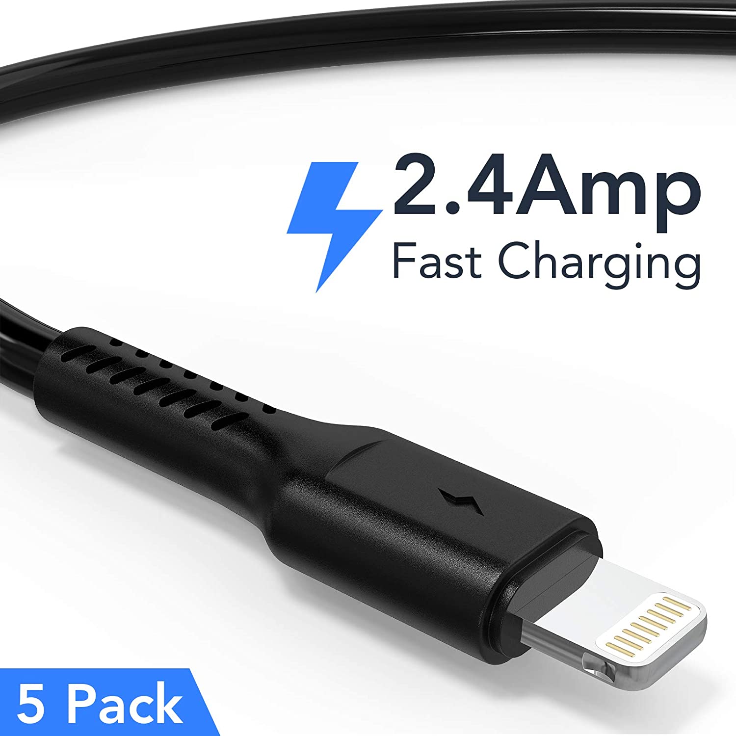 Iphone Charging Lightning Cable 2.4A Fast Charging Cable High Speed
