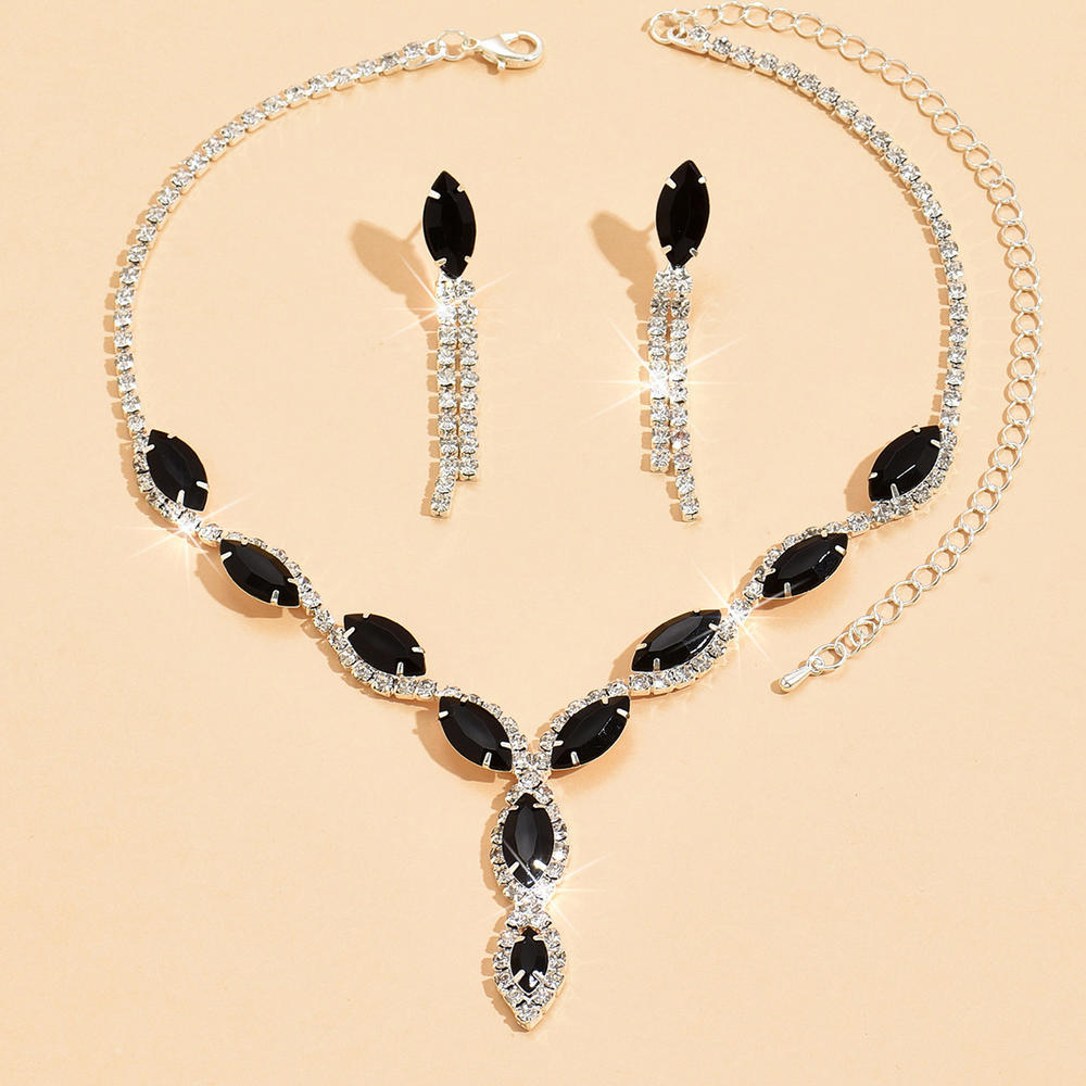 Elegant Bridal jewelry set Charming Jewelry set Wedding necklace Earring set for Party accessory Festival jewelry Bridal wear Evening elegance Gift for ladies. 