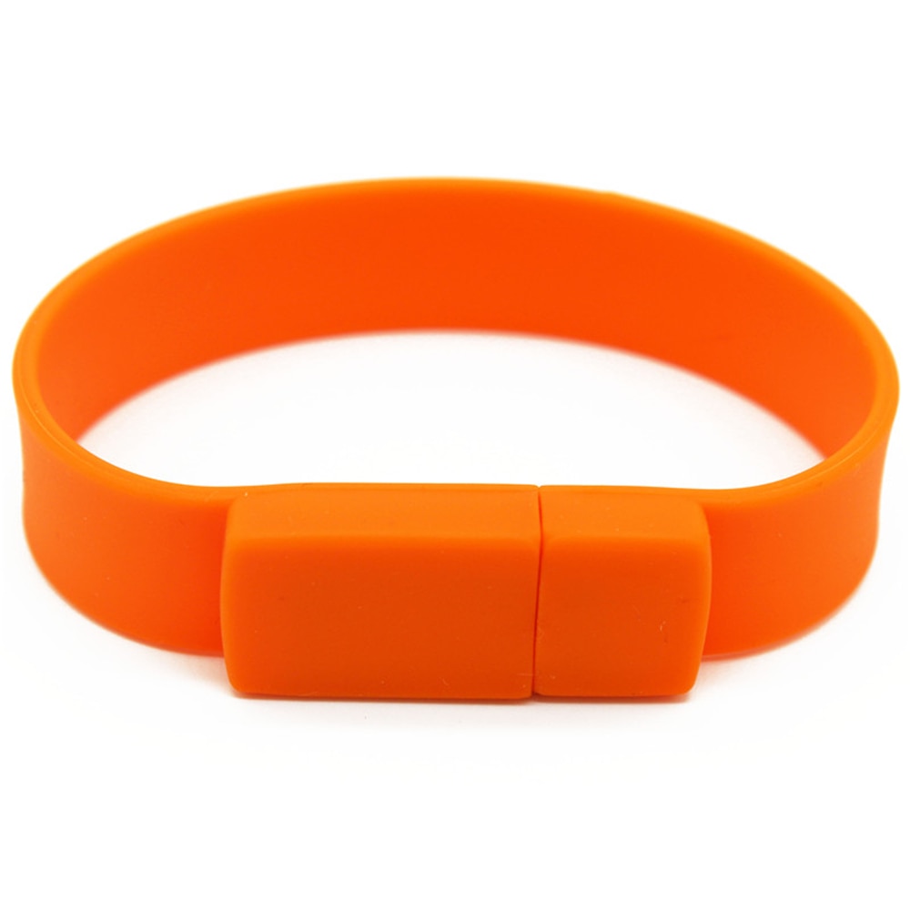 【16GB Orange USB2.0】 Silicone pen drive Colorful Wrist Band usb flash drive Bracelet pendrive 2.0 32gb 4gb 8gb 16gb 64gb 128gb flash gift