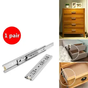 One Pair 12 45mm Full Extension Soft Close Ball Bearing Drawer