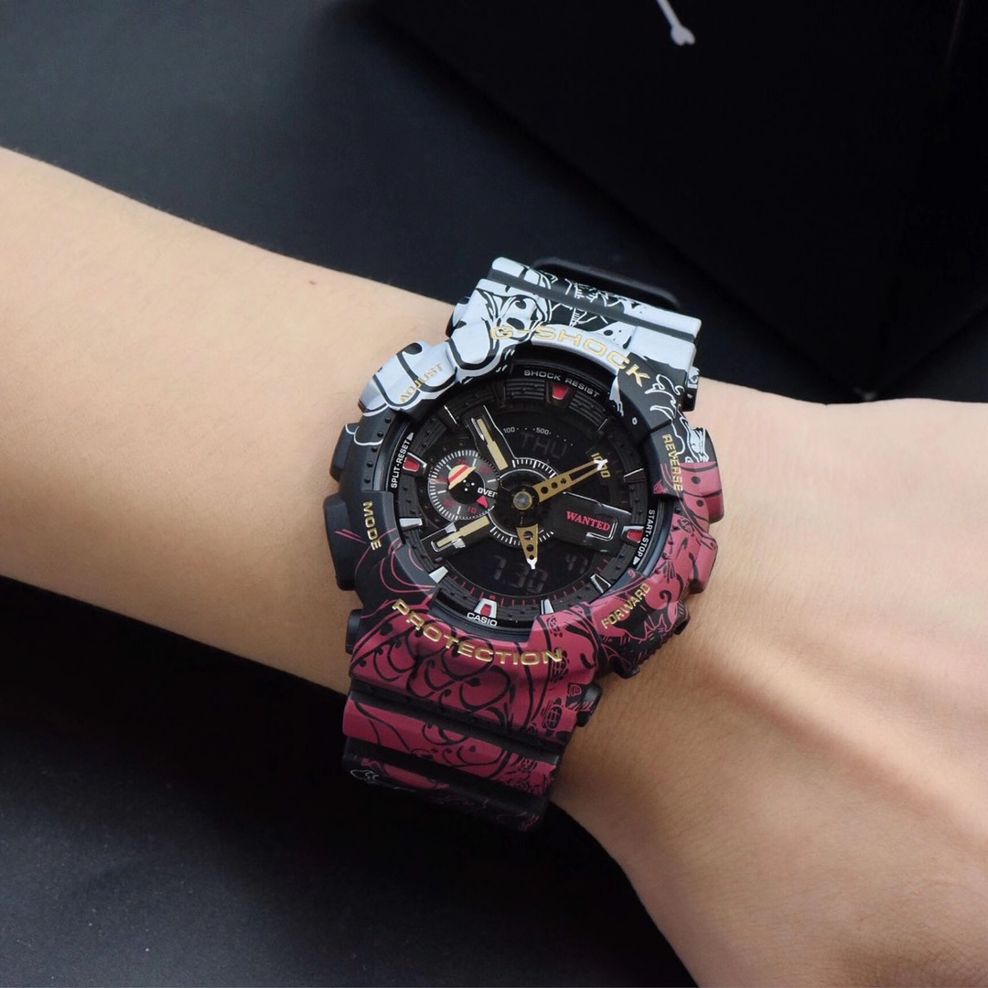 (Ready Stock) G-Shock ONE PIECE GA110 Men Watch Sport Watch Dual Time Display Water Resistant Shockproof and Waterproof World Time LED Auto Light Sports Wrist Watches with 2 Year Warranty GA-110JOP-1A4. 