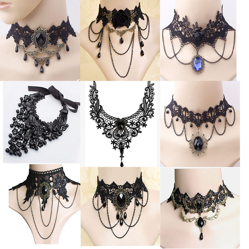 Halloween Elegant Sexy Women Girl Retro Gothic Punk Style Necklace