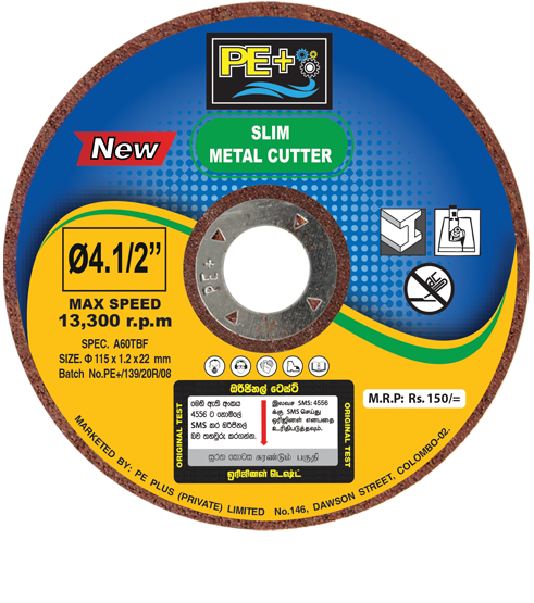 Metal Cutter 4"/ 4 1/2 / 9 / 14 Cutting Wheel PE Plus max speed 15,300rpm. 