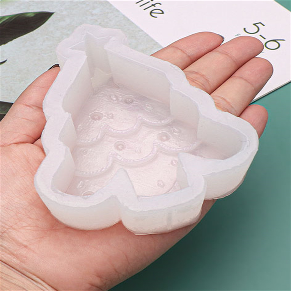 Christmas Tree Candle Mold DIY Ginger Bread Man Snowman Candle Making Chocolate Soap Resin Mold Silicone Mold For Candle Making. 