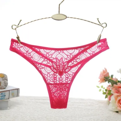 Women Back Butterfly Pink G String Thong Panty