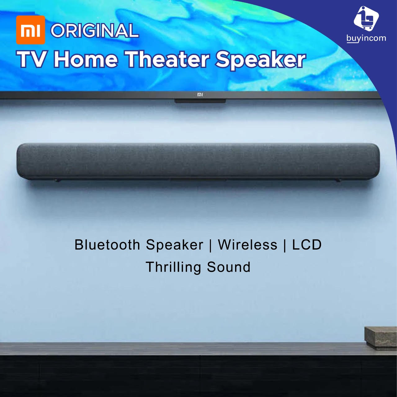 Xiaomi Mi TV Sound Bar TV Stereo Speaker With 8 Sound Units For Home Television Mi SoundBar White/Black. 