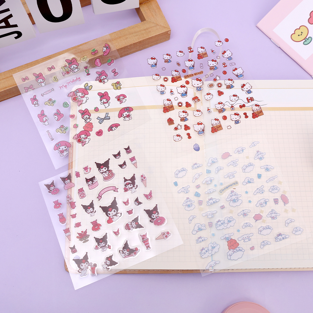 1/10/20Pcs Cartoon Transparent Sticker Waterproof PVC Mini Cute Stickers DIY Decoration. 