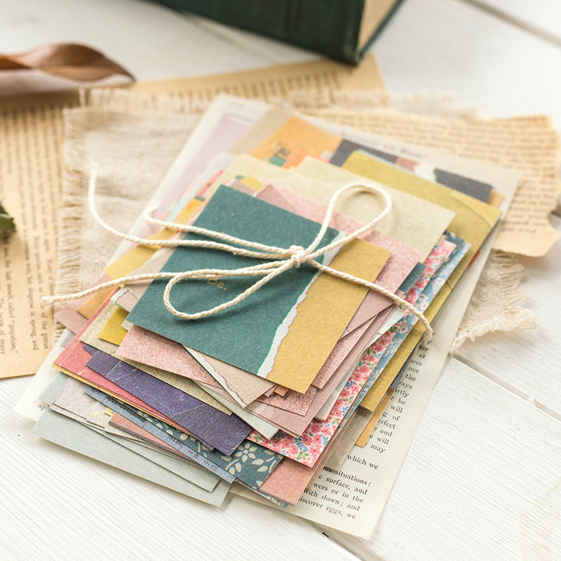 RHS Online 60PCS Background Base Paper Basic Material Memo Pad Paper Literary Mail Card Journal Planner Diary Scrapbooking. 