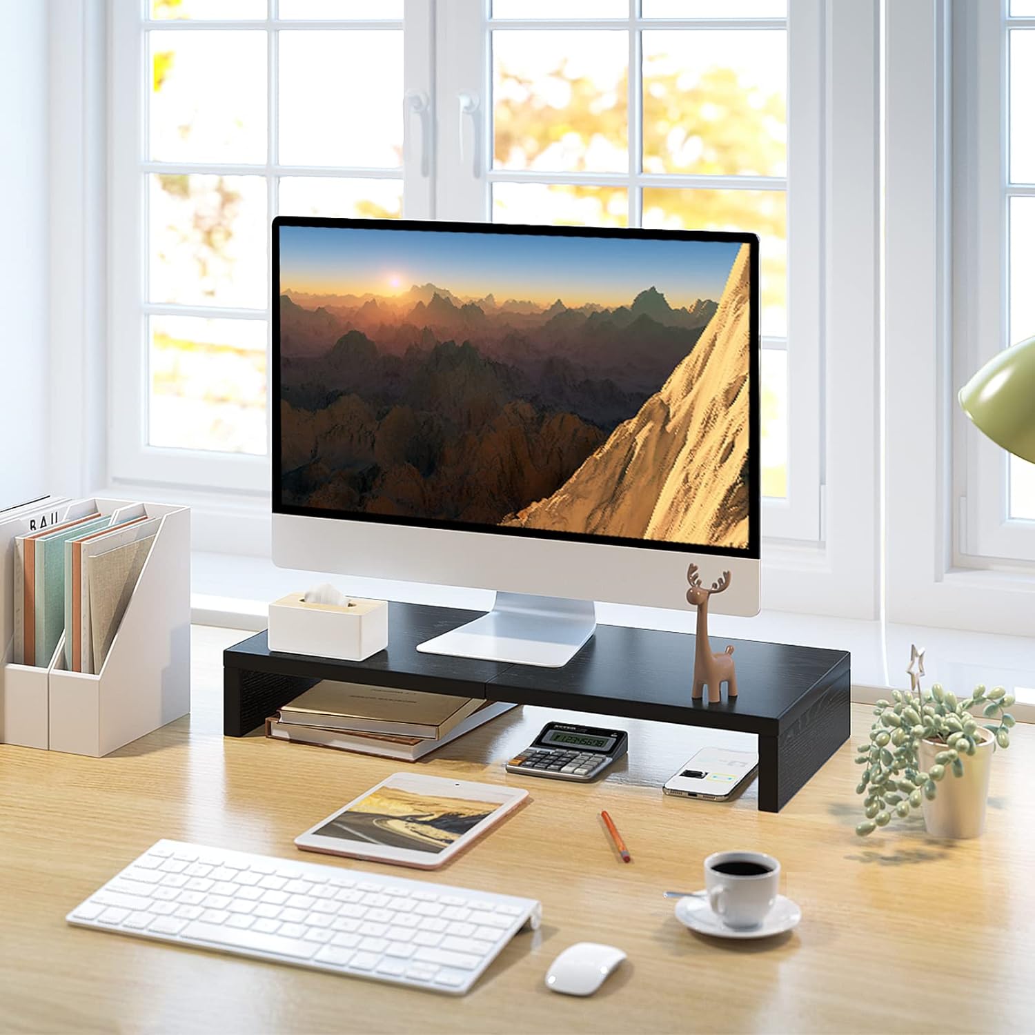 VTEC FURNITURE Modern Monitor Riser / Monitor Stand for Desk TV/Screen ...