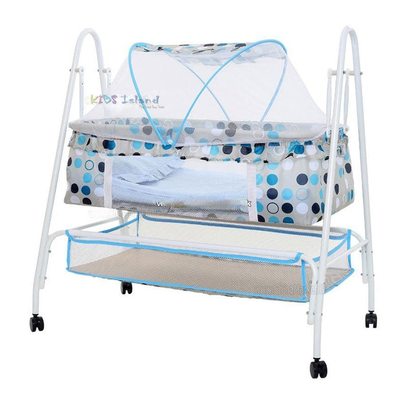 Baby Cot C208 High Quality Solid Shaking Swing Cradle Baby Bed With