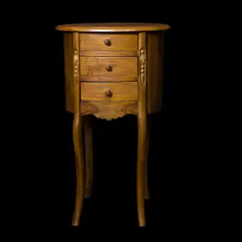 Teak Style Telephone Stand With Drawers Height 30 Inches Buy