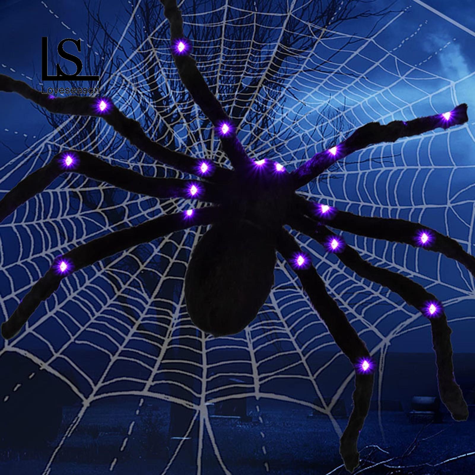 Spooky Spider Decoration Spooky Glowing Spider Decoration Realistic Halloween Prop with Led Lights less Than Spider Ornament. 
