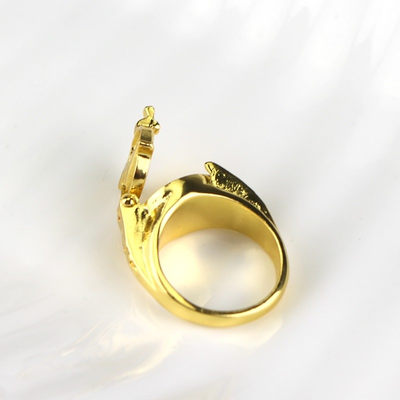 dongsheng DC Comics The Flash Reverse-Flash Ring Can Open Cover Lightning Logo Superhero Jewelry Cosplay for Men Women-25. 