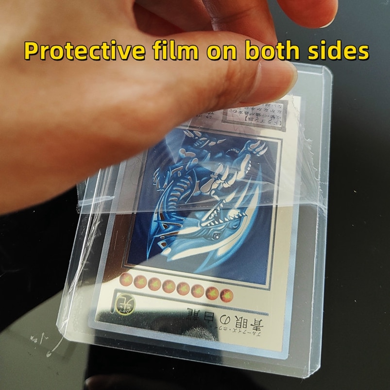 【Hannah Martin Official Store】Yugioh Iron Cards with Yu Gi Anime Cards Blue Eyes Dark Magicial Obelisk Slifer Ra Yu Gi Oh Pokemon Gold Letters. 