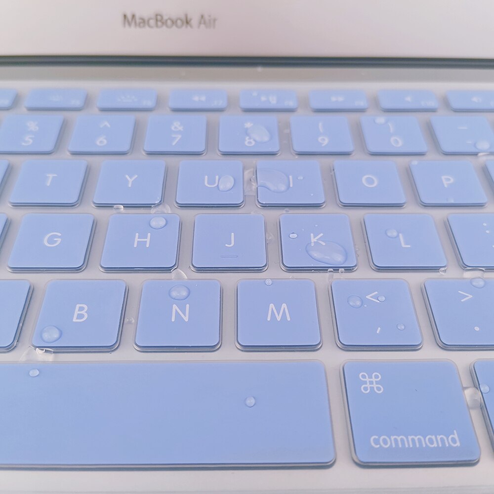 (Order message color) EU -Enter Laptop Keyboard Cover For Macbook Air 13 M1 chip A2337 A2179 Silicone Color waterproof Keyboard protective film Case. 