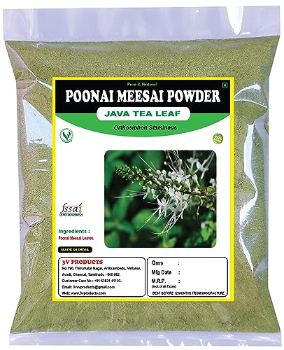3V PRODUCTS Poonai Meesai Powder 50g | Java Tea Leaf | Orthosiphon ...