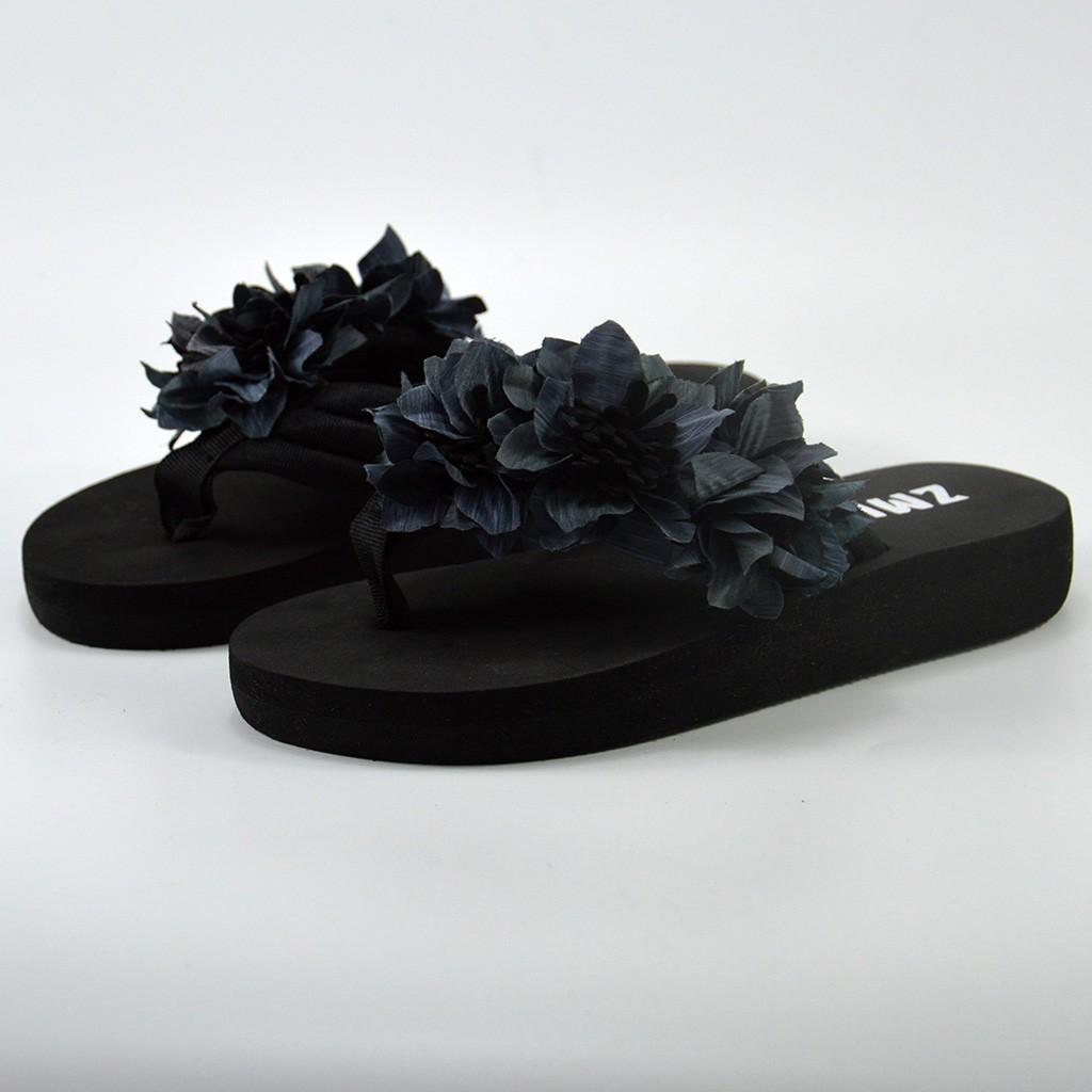 【BestGO】 Women Muffin Flat Bottom Slippers Sandals Home Bathroom Beach Flip Flops Shoes