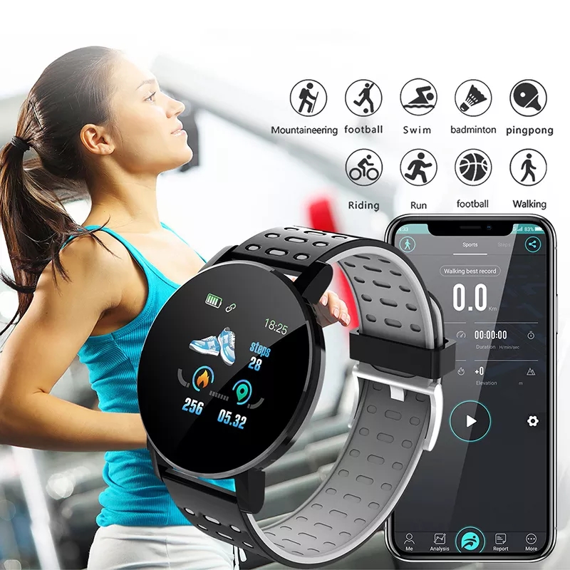 Smart Watch Heart Rate Monitor Men's Women's Smartwatch Round Fitness Digital Watches for Men Women Band Bracelet. 