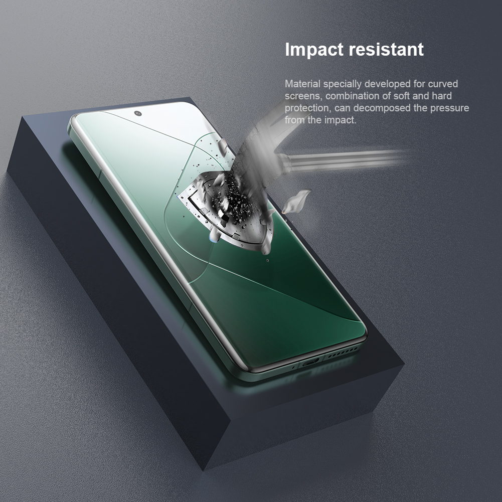 Nillkin 2 Pcs Full Glued Plastic Film for Xiaomi 14 Pro Screen Protection Curved Special PMMA Material Screen Explosion - Proof Protective Plastic Film. 