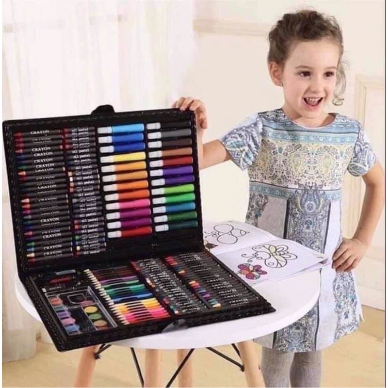Art Set Drawing Set 168 Pcs Super Mega Art Set Coloring Set For Kids Deluxe Colored Pencil Kit for Artists. 