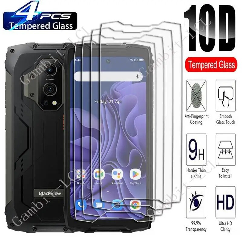4PCS For Blackview BV9300 6.7 Screen Protective Tempered Glass On BlackviewBV9300 BV 9300 Protection Cover Film