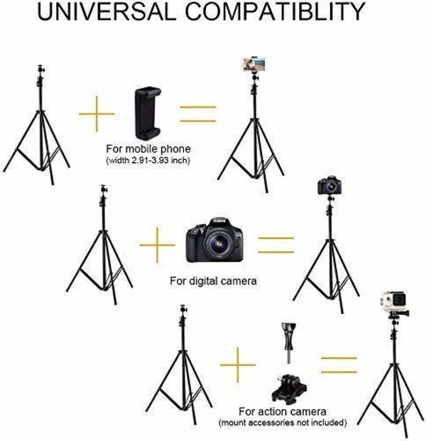 subton 7 Feet Big Height Tripod Stand for Light, Mobile Phone, Camera for  Beauty Parlor Saloon Studio Bridal Make Over Online Video Calling  Conference & Tutorials Tripod - subton : Flipkart.com