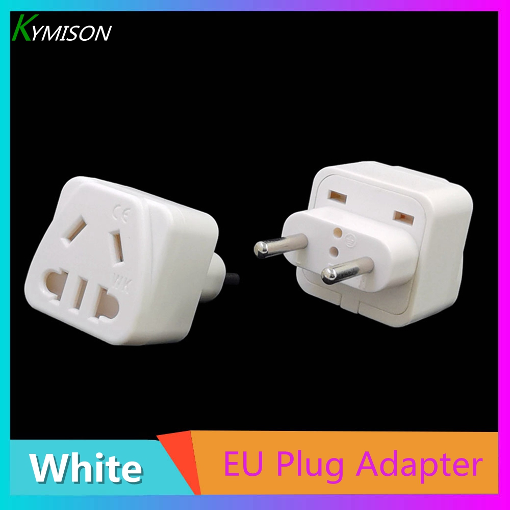 European Standard 2 Round Pin 4.0mm Travel Adapter, Convert US/EU/China Socket To EU Indonesia Plug Converter Travel Adapter 10A 250V. 