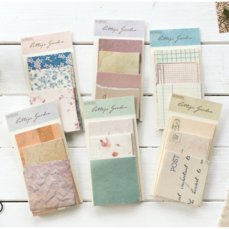 RHS Online 60PCS Background Base Paper Basic Material Memo Pad Paper Literary Mail Card Journal Planner Diary Scrapbooking. 