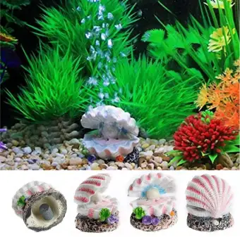 Pearl Shell Air Bubble Stone Aquarium Air Stone Ornament Fish Tank