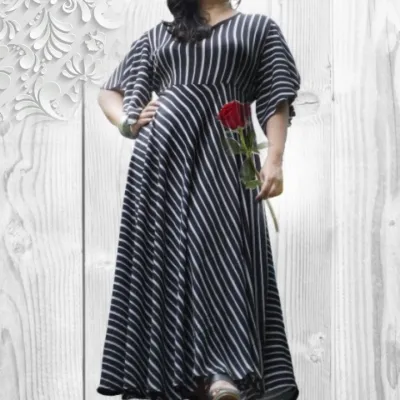 Viscose long frock on sale designs