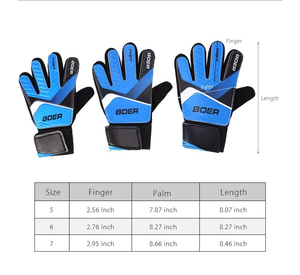 BOER Anti-skid Finger-save Child Goalkeeper Gloves for Goalie Beginners BOER Anti-skid Finger-save Child Goalkeeper Gloves for Goalie Beginners