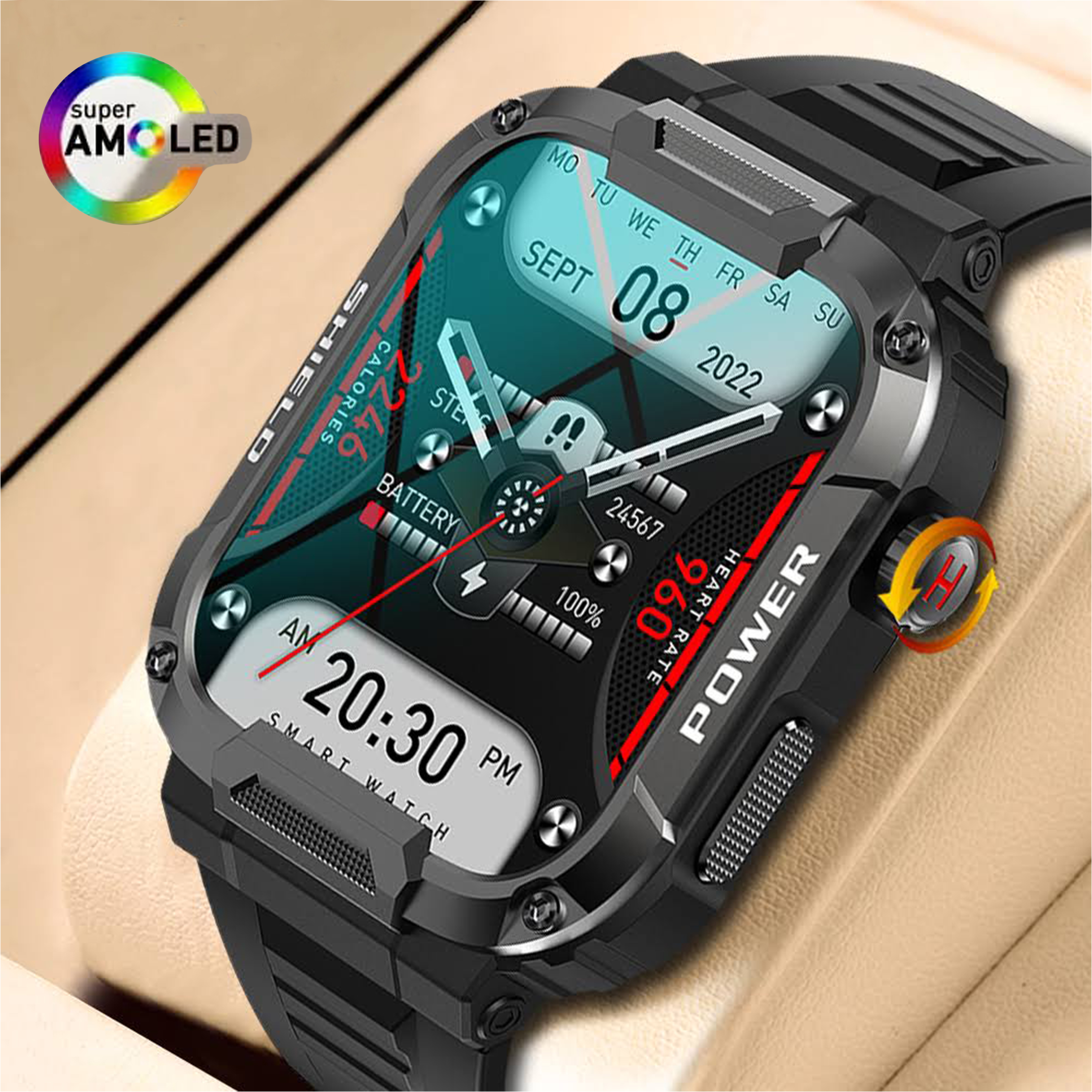 MEVADEN 1.85 Outdoor Military Smart Watch Men Bluetooth Call Smartwatch For Android IOS IP68 Waterproof Sports Fitness Watches. 