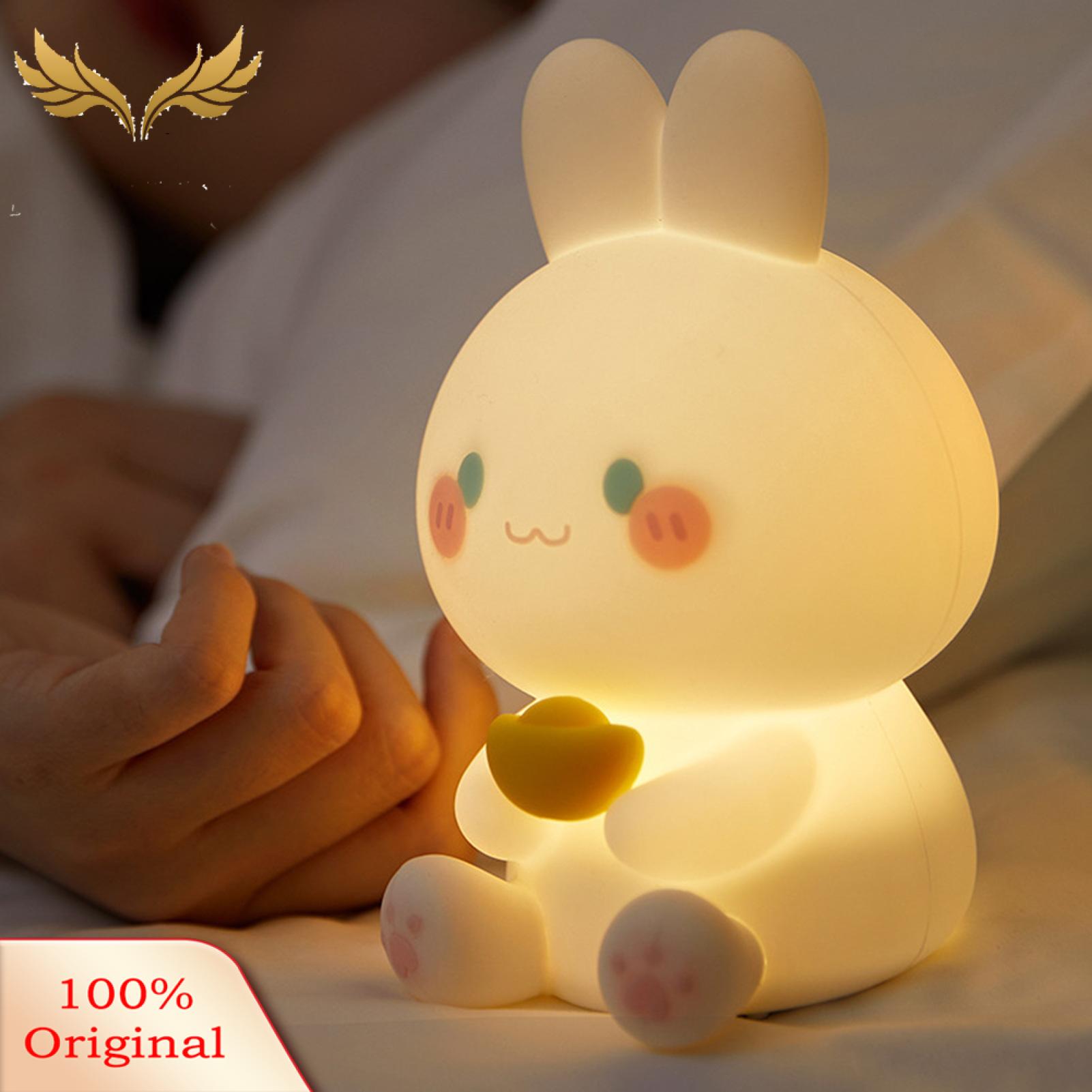 SuperRide Rabbit Desk Lamp Soft Lighting USB Charging Bunny LED Night Light Decor. 