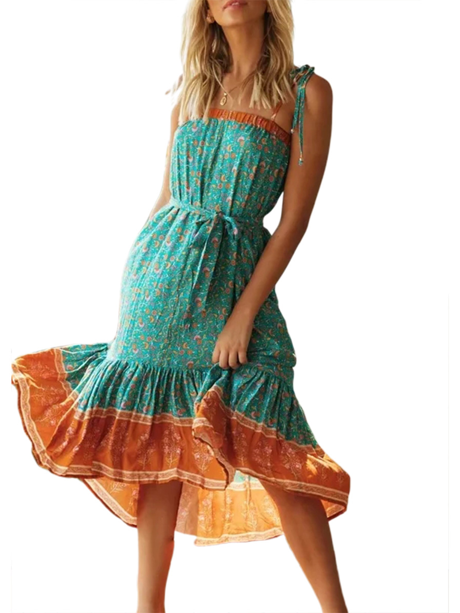 spaghetti strap swing dress